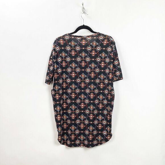 Lularoe XXS NWT Womens Unicorn Irma Black Aztec Print Tunic Top - Picture 6 of 7